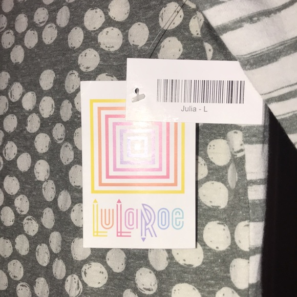 LuLa Roe Dress, Julia, Gray/White, Sz L, NWT! - Picture 12 of 12